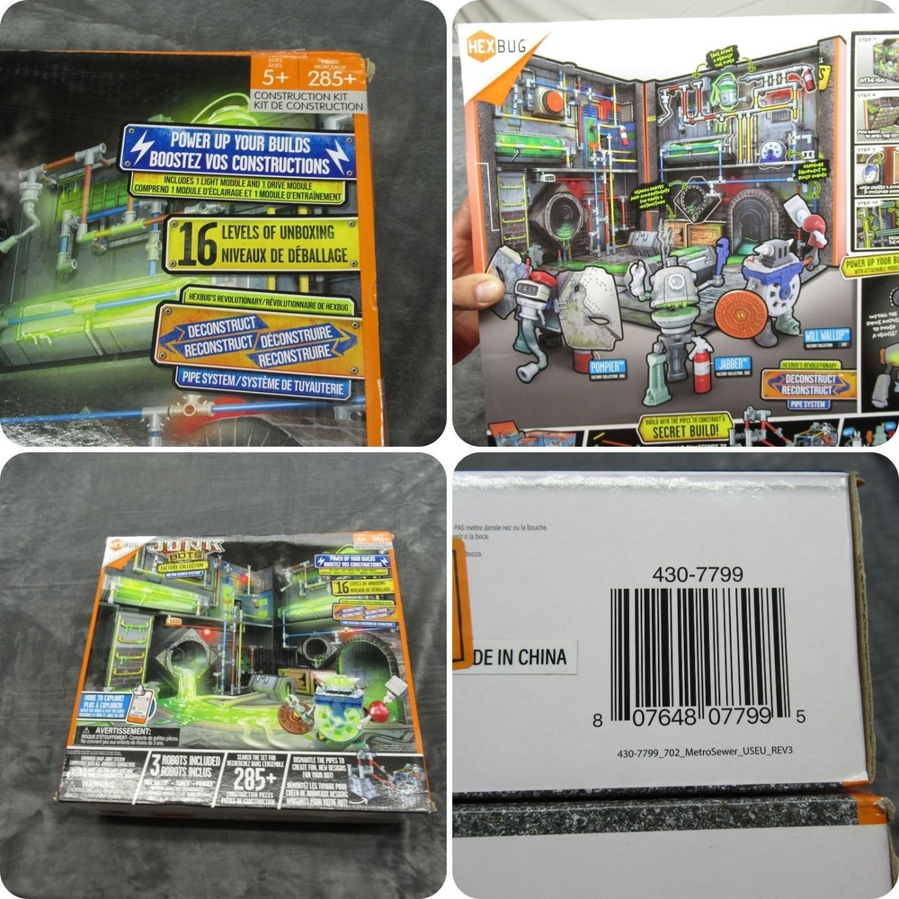 HEXBUG Junk Bots Factory Collection Metro Sewer System 285+ Pieces Sealed NEW‎